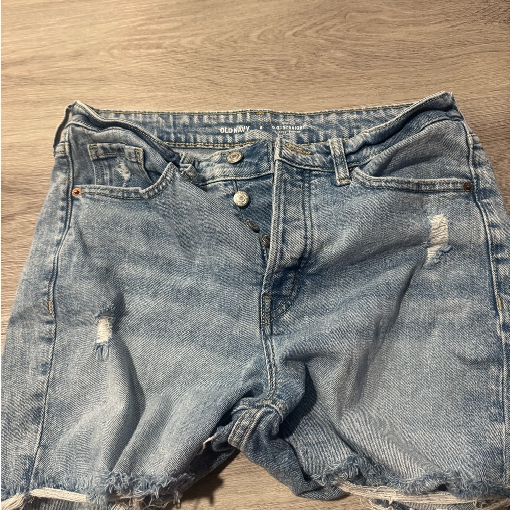 Old Navy Blue Jean Shorts Distressed Cut-Offs